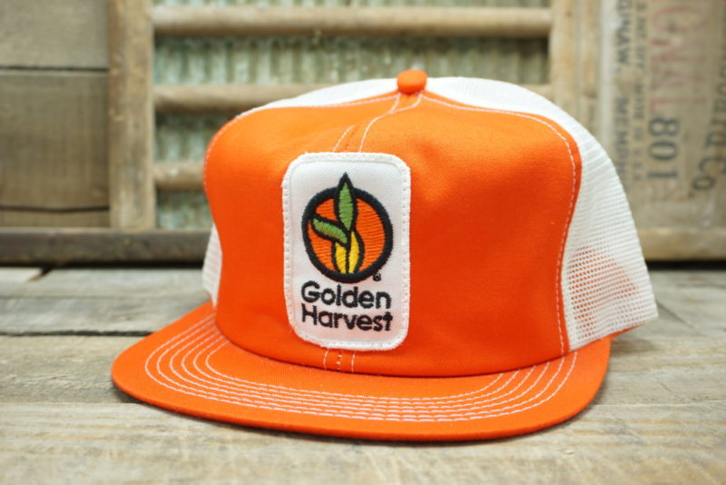 VINTAGE GOLDEN HARVEST SNAPBACK TRUCKER HAT