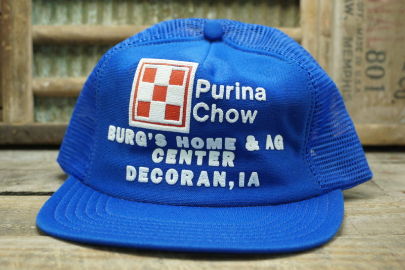 VINTAGE PURINA CHOW SNAPBACK TRUCKER HAT