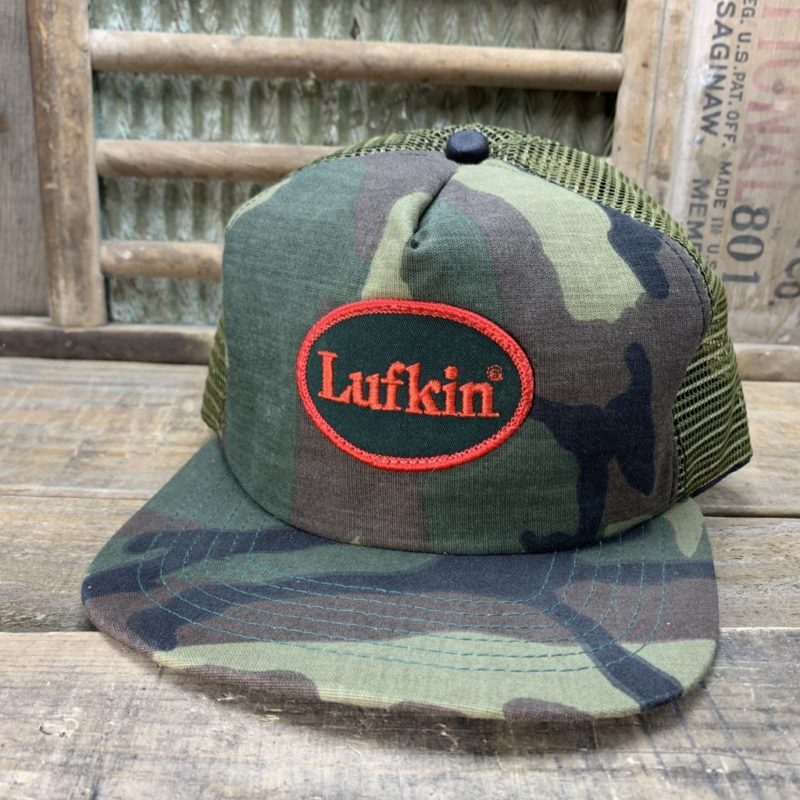 VINTAGE LUFKIN CAMO SNAPBACK TRUCKER HAT