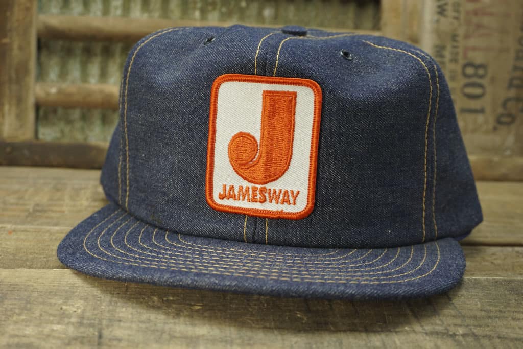 VINTAGE JAMESWAY DENIM SNAPBACK TRUCKER HAT