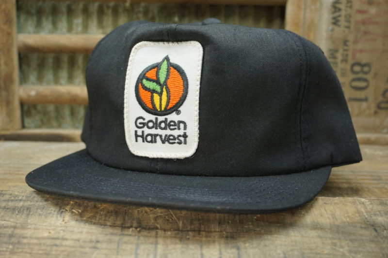 Vintage Golden Harvest Snapback Trucker Hat Cap