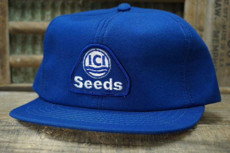 Vintage ICI Seeds Snapback Trucker Hat Cap