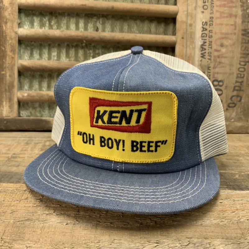 Vintage Kent Feed "Oh Boy! Beef" Snapback Trucker Hat Cap