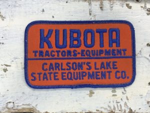 Vintage Kubota Tractors Equipment Patch