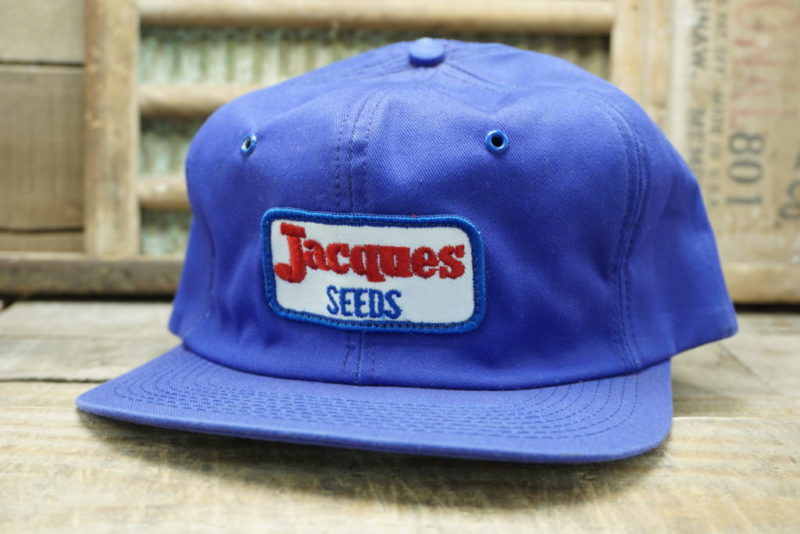 Vintage JACQUES SEEDS Snapback Trucker Hat Cap