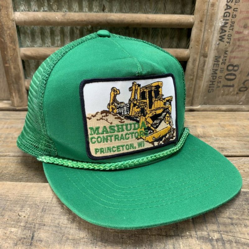 Vintage Mashuda Contractors Snapback Trucker Hat Cap