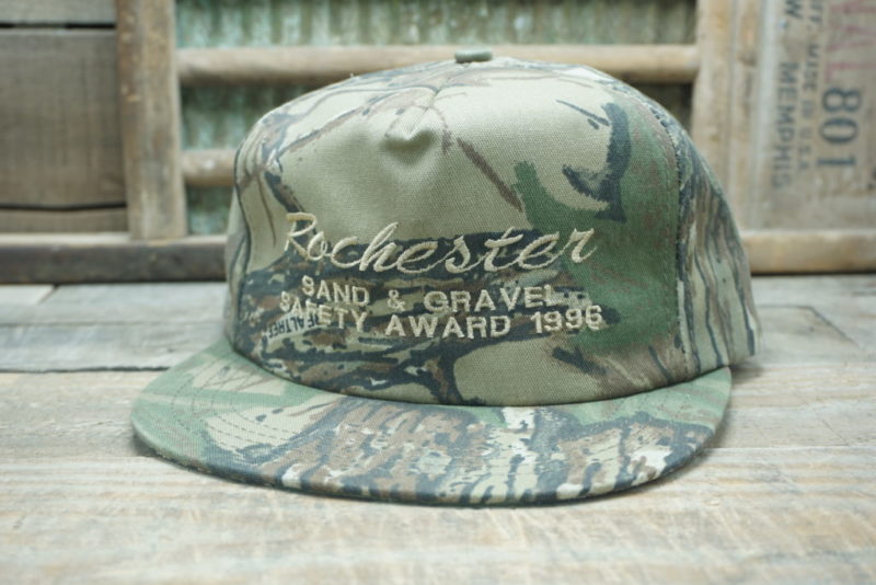 Vintage Rochester Sand & Gravel 1996 Snapback Trucker Hat Cap