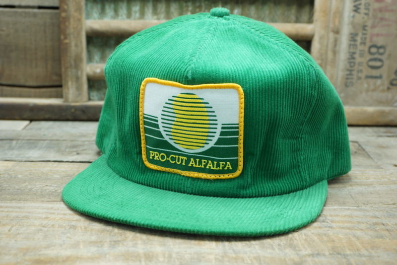 Vintage Pro-Cut Alfalfa Corduroy Hat Snapback Trucker Hat Cap