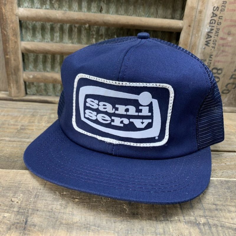 Vintage Sani Serv Snapback trucker Hat Cap