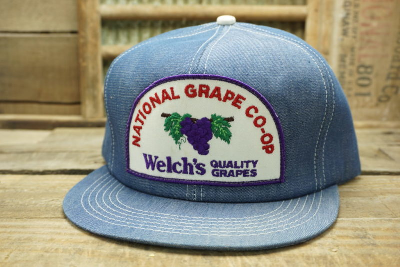 Vintage Welch's Quality Grapes Snapback Trucker Hat Cap