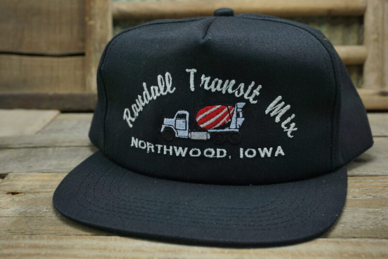 Vintage Randall Transit Mix Northwood Iowa Snapback Trucker Hat Cap Legend Made In USA
