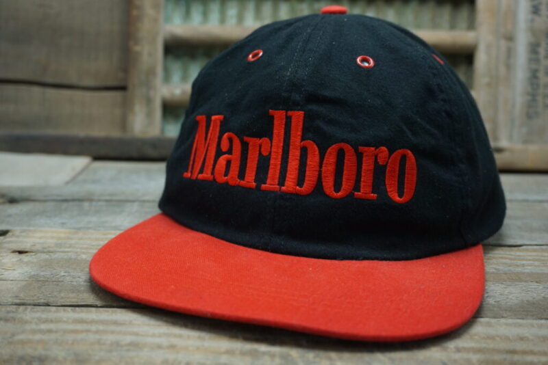 Vintage MARLBORO Tobacco Cigarettes Snapback Trucker Hat Cap