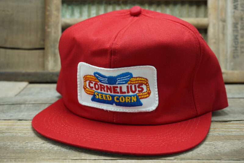 Vintage Cornelius Seed Corn Snapback Trucker Hat Cap Patch K Products Made In USA