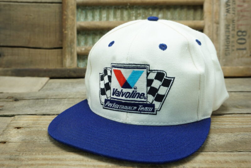 Vintage Valvoline Performance Team Snapback Trucker Hat Cap Racing
