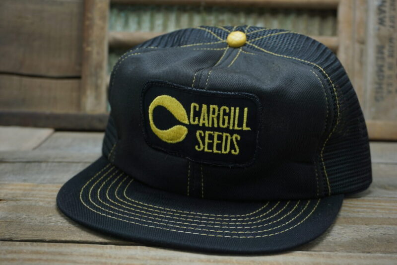 Vintage Cargill Seeds Mesh Snapback Trucker Hat Cap
