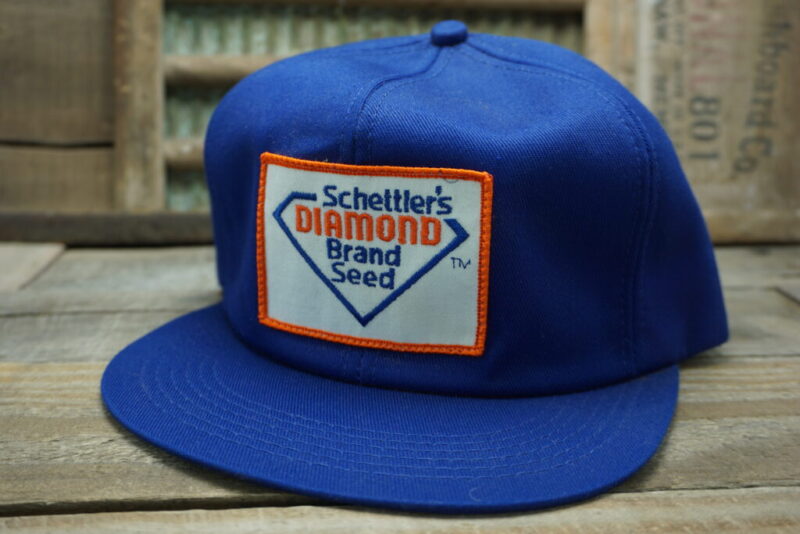 Vintage Schettler's Diamond Brand Seed Snapback Trucker Hat Cap Patch K Brand