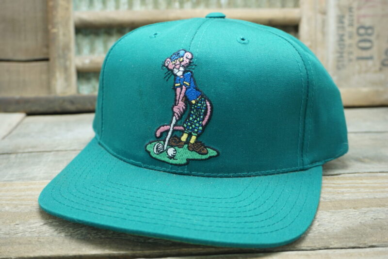Vintage Pink Panther Golf Toons Snapback Trucker Hat Cap