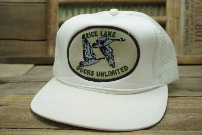 Vintage Rice Lake Ducks Unlimited Mesh Snapback Trucker Hat Cap Patch