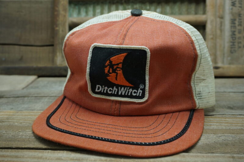 Vintage Ditch Witch Mesh Patch Snapback Trucker Hat Cap Swingster Made In USA