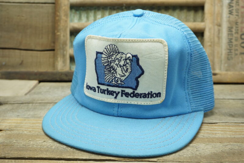 Vintage Iowa Turkey Federation Mesh Snapback Trucker Hat Cap