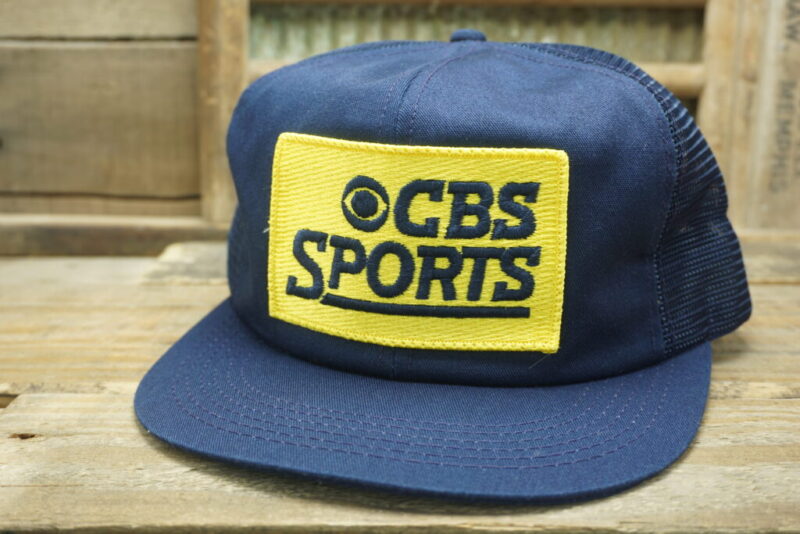 Vintage CBS SPORTS Mesh Snapback Trucker Hat Cap