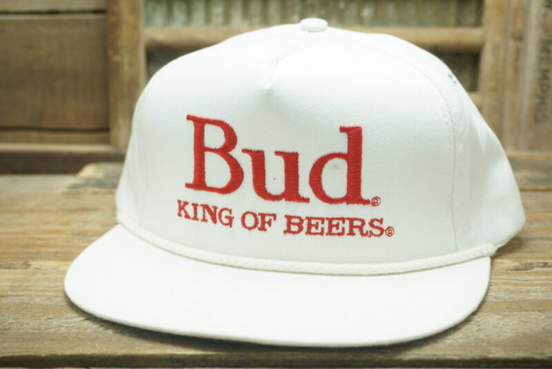 Vintage BUD King of Beers Snapback Trucker Hat Cap