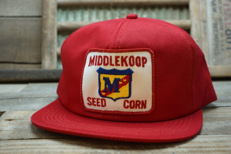 Vintage Middlekoop Seed Corn Snapback Trucker Hat Cap