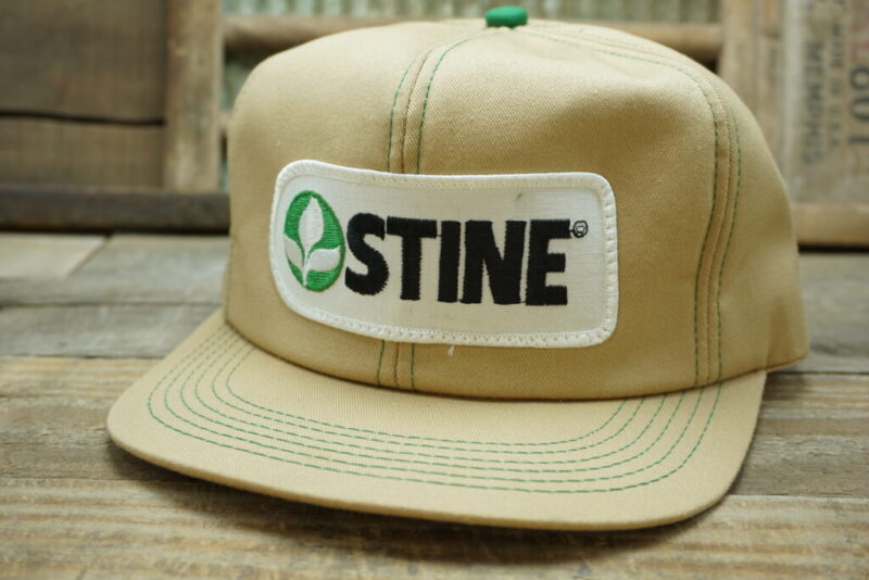 Vintage Stine Seed Patch Snapback Trucker Hat Cap K Products Made in USA