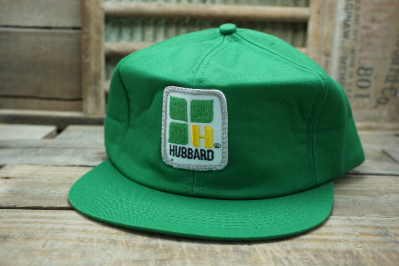 Vintage Hubbard Feeds Winter Ear Flap Patch Snapback Trucker Hat Cap K Brand Made In USA