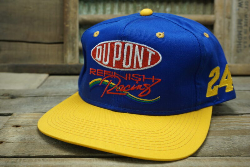 Vintage DuPont Refinish Racing #24 Jeff Gordon Snapback Trucker Hat Cap