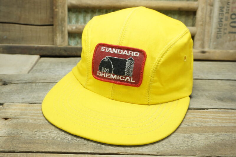 Vintage Standard Chemical Snapback Trucker Hat 4 Panel Cap Patch Bonner MFG CO Bonner Springs Kansas Made in USA