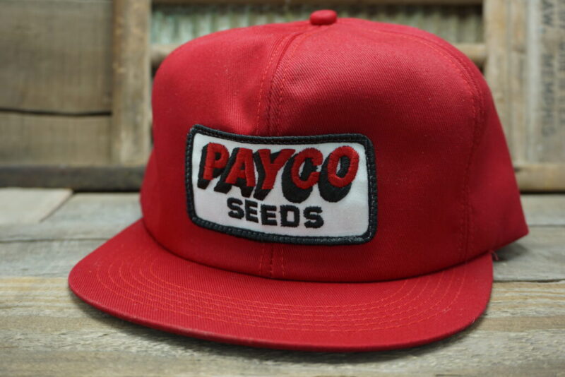 Vintage Payco Seeds Snapback Trucker Hat Cap Patch K Brand Made In USA