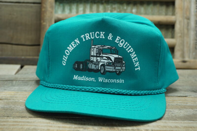 Vintage Gilomen Truck & Equipment Madison Wisconsin Snapback Trucker Hat Cap Semi