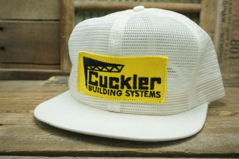 Vintage Cuckler Building Systems All Full Mesh Snapback Trucker Hat Cap Patch K Brand Made In USA