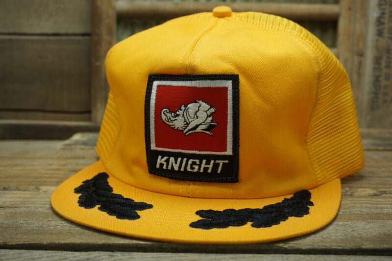Vintage Knight Manufacturing Corp Hat Snapback Trucker Hat Cap Patch K Brand Made In USA
