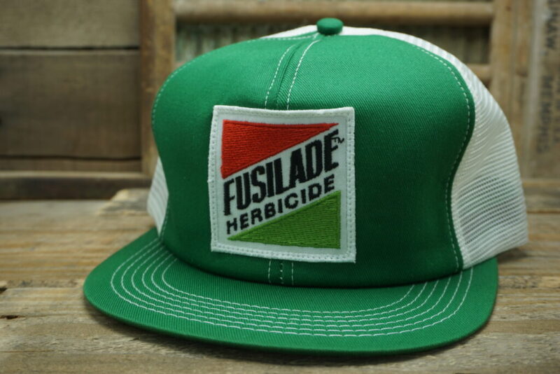 Vintage Fusilade Herbicide Mesh Snapback Trucker Hat Cap Patch K Products Made In USA