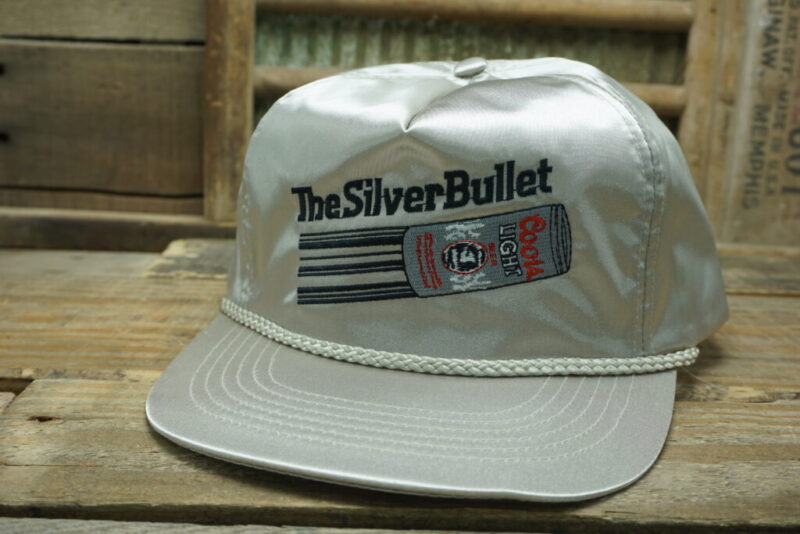 Vintage The Silver Bullet Coors Light Beer Snapback Trucker Hat Cap