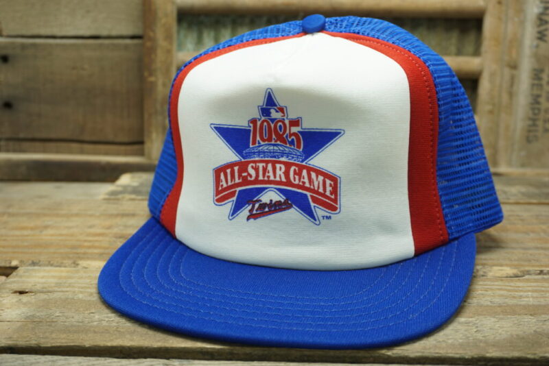 Vintage 1985 All-Star Game MLB Minnesota Twins Mesh Snapback Trucker Hat Cap Made In USA