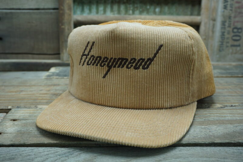 Vintage Honeymead Corduroy Snapback Trucker Hat Cap K Products Made In USA