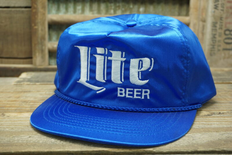 Vintage Miller Lite Beer Rope Snapback Trucker Hat Cap