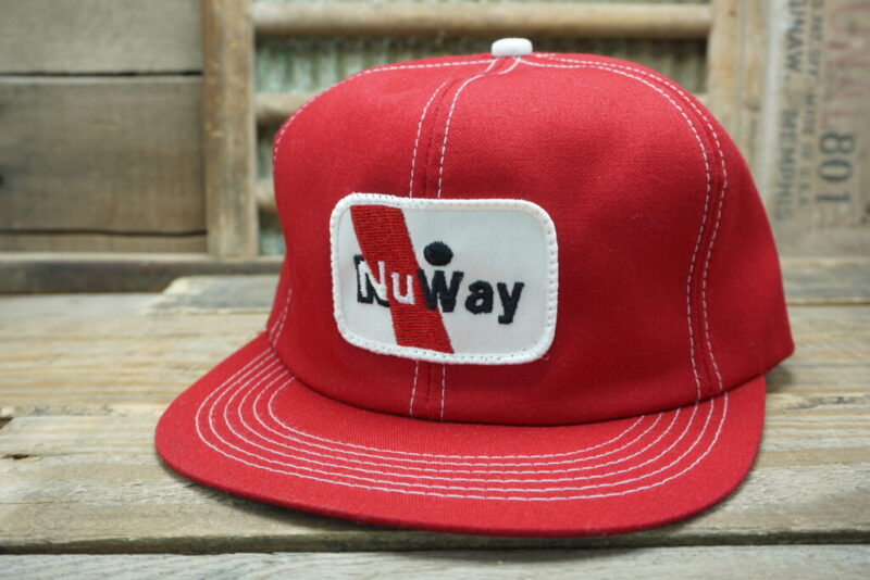 Vintage NuWay Patch Snapback Trucker Hat Cap K Products Made In USA