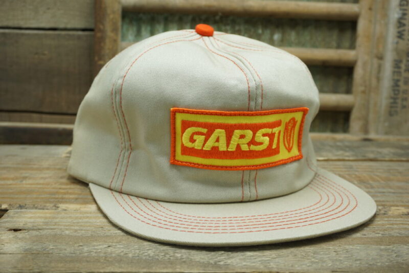 Vintage Garst Seed Patch Snapback Trucker Hat Cap K Products Made In USA