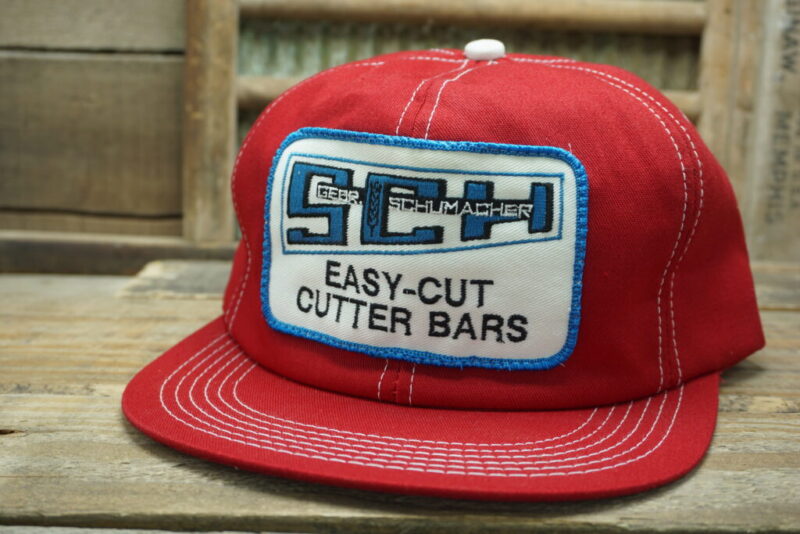 Vintage SCH Easy-Cut Cutter Bars Gebr. Schumacher GmbH Patch Snapback Trucker Hat Cap America's Legend Made In USA