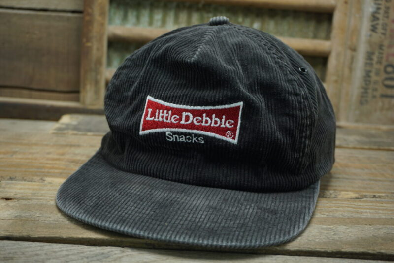 Vintage Little Debbie Snacks Corduroy Snapback Trucker Hat Cap K Products Made In USA