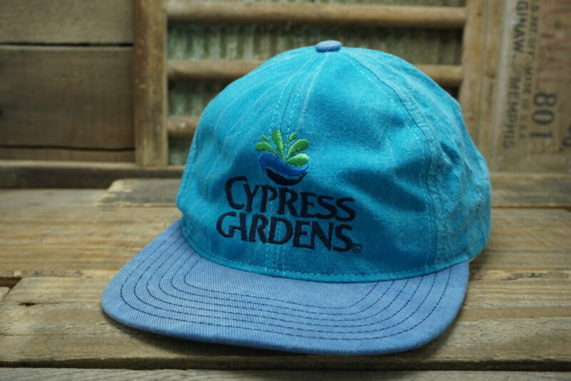 Vintage Cypress Gardens Winter Haven, Florida Adventure Park Snapback Trucker Hat Cap Made in USA