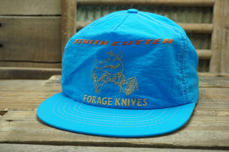Vintage Zenith Cutter Forage Knives Snapback Trucker Hat Cap Alligator Corn Gator Made In USA