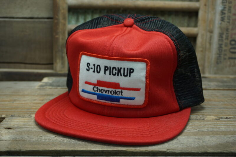 Vintage S-10 Pickup Truck Chevrolet Mesh Patch Snapback Trucker Hat Cap Made In USA Chevy