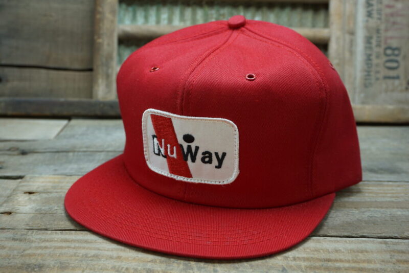 Vintage Nuway Snapback Trucker Hat Cap Patch K Brand Made In USA