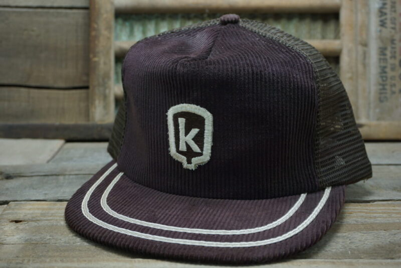 Vintage Keltgen Seed Co Mesh Corduroy Patch Snapback Trucker Hat Cap Made In USA