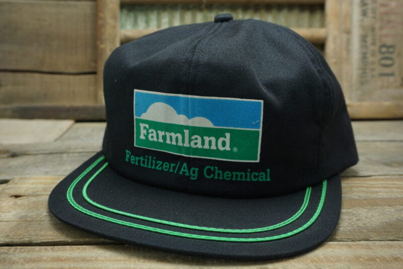 Vintage Farmland Fertilizer / AG Chemical Snapback Trucker Hat Cap K Products Made in USA